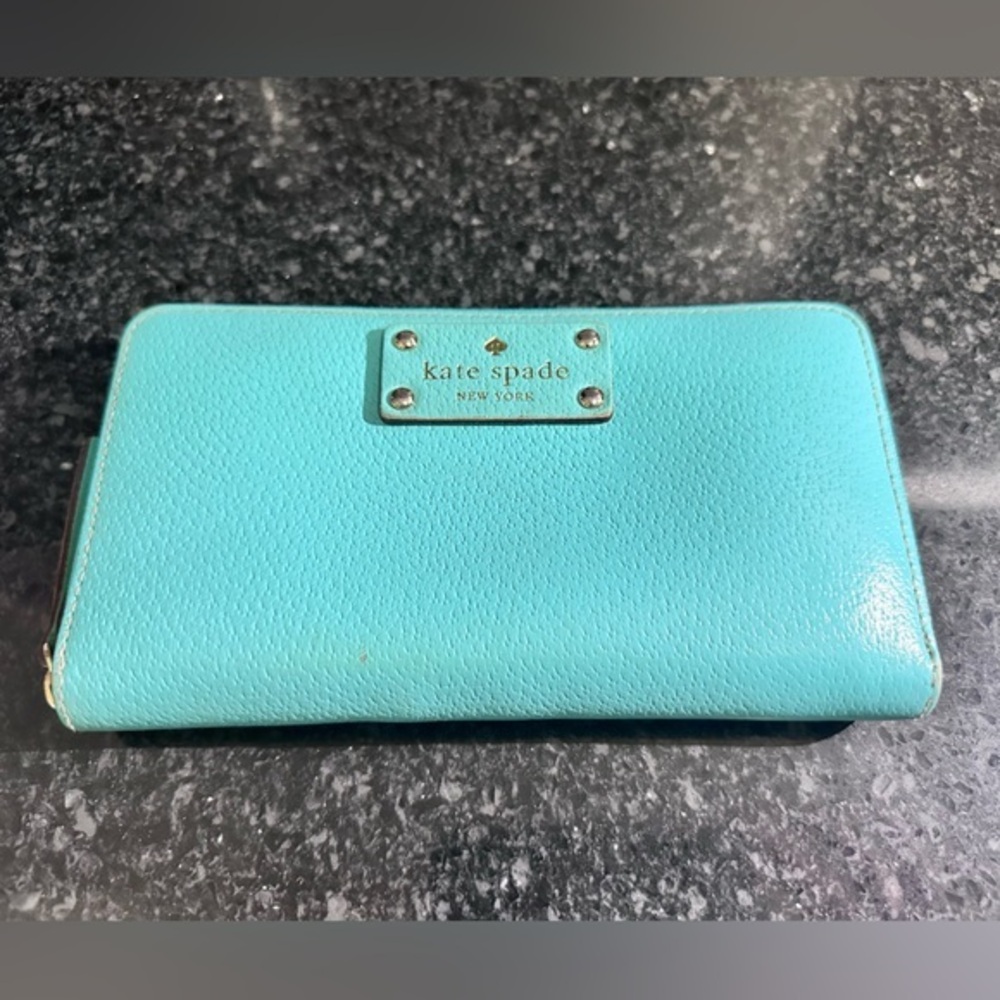 Kate Spade Neda Teal Leather Wallet